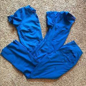 Healing hand scrub set and scrub jacket